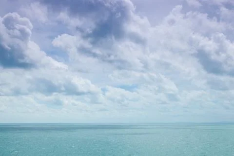 Clouds in sky and sea. Stock Photos