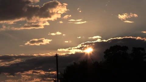Clouds in the sky and sunset Video stock 137656994