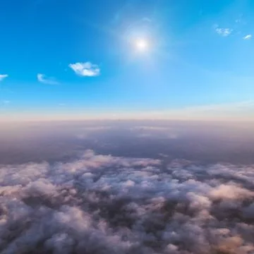Clouds in sky atmosphere panorama Stock Photos