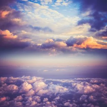 Clouds in sky atmosphere panorama Foto stock
