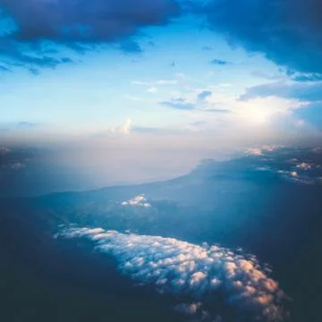 Clouds in sky atmosphere panorama Stock Photos