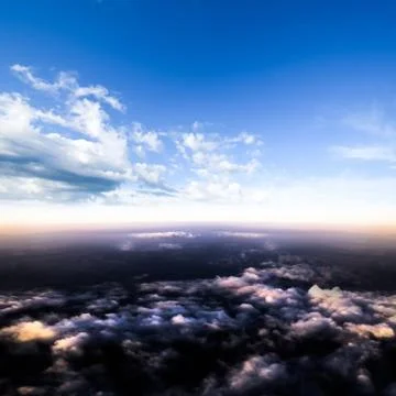 Clouds in sky atmosphere panorama Stock Photos