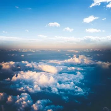 Clouds in sky atmosphere panorama Stock Photos