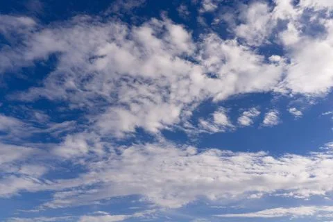 Clouds on sky background blue cloud texture. Bright clouds soft white patte.. 写真素材
