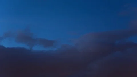 Clouds in the Sky Between Dusk and Night Video stock 76852991