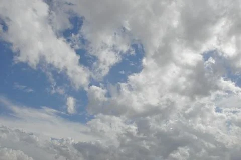 Clouds in the sky with a bit of sky coming through Stock-Fotos