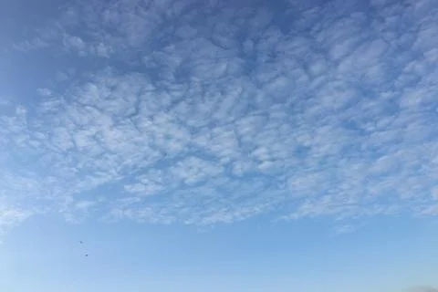 Clouds, sky blue background. cloud blue sky and sun. Stock Photos