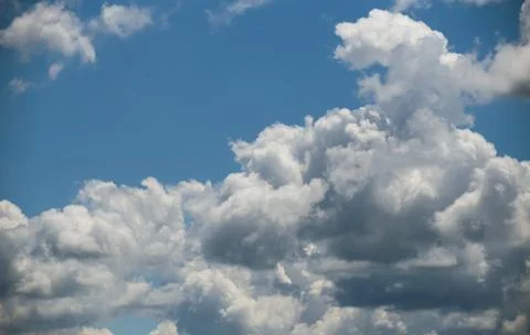 Clouds sky blue cotton Stock Photos