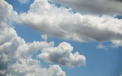Clouds sky blue cotton Stock Photos