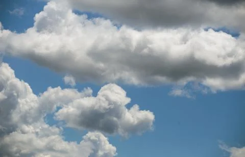 Clouds sky blue cotton Stock Photos