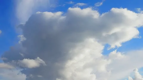 Clouds sky blue white relax weather timelapse landscape nature summer Video stock 135035512