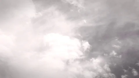 Clouds Sky, bw,  75 sec,  aged film, 1080p, time-lapse Stock Footage 80086796