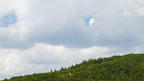 Clouds in the sky - Campodonico - Marche - Italy - Time lapse Stock Footage 201513261
