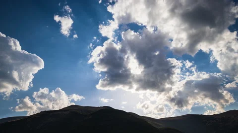 Clouds in the sky - Campodonico - Marche - Italy - Time lapse Stock Footage 201516257