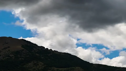 Clouds in the sky - Campodonico - Marche - Italy - Time lapse Stock Footage 201523780