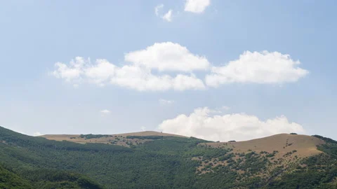 Clouds in the sky - Campodonico - Marche - Italy - Time lapse - 8K Stock Footage 201534443