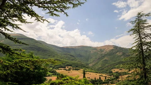 Clouds in the sky - Campodonico - Marche - Italy - Time lapse - 8K Stock Footage 201544267