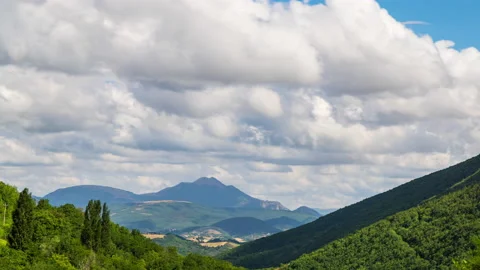 Clouds in the sky - Campodonico - Marche - Italy - Time lapse - 8K Stock Footage 201601087