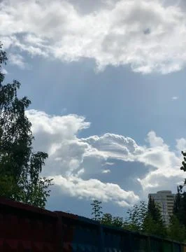 Clouds in the sky city Stock Photos