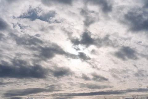 Clouds in the sky covered the sun Stock Photos