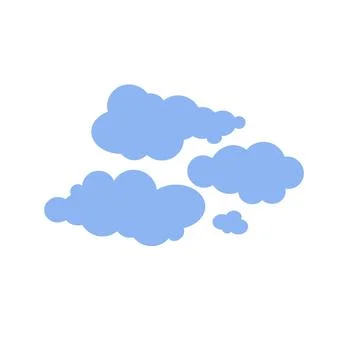 Clouds in sky cute hand drawn doodle minimalist vector illustration, simple s 스톡 일러스트