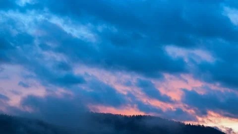 Clouds in the sky during sunset Stock Footage 132241854