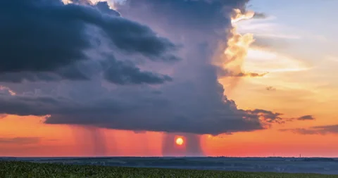 Clouds in the sky during sunset Stock Footage 293315181