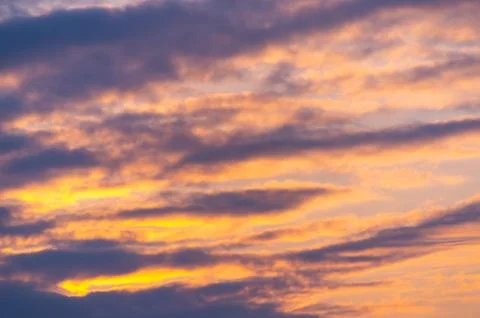 Clouds in the sky during sunset Stock Photos