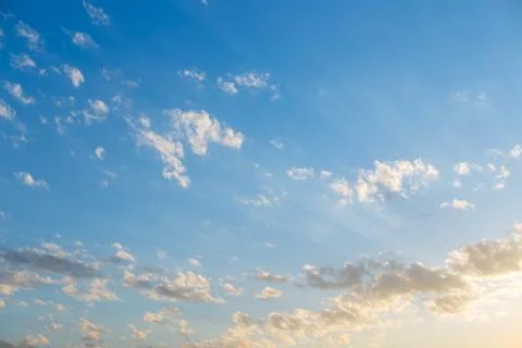 Clouds in the sky during sunset Stock Photos