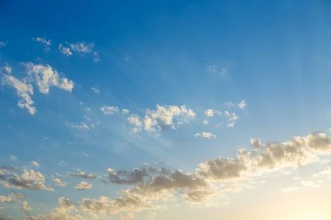 Clouds in the sky during sunset Stock Photos