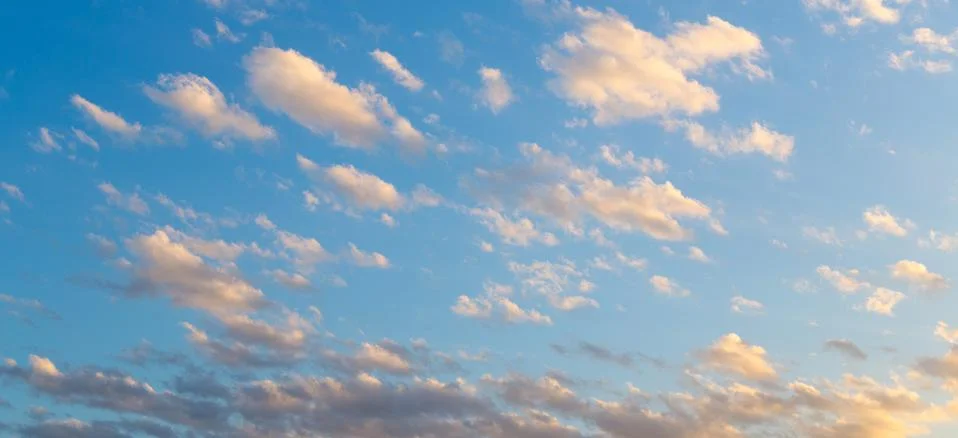 Clouds in the sky during sunset Stock Photos