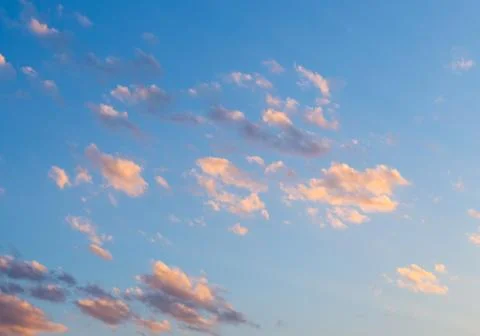 Clouds in the sky during sunset Stock Photos