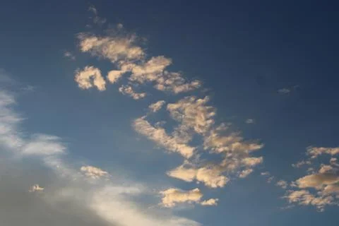 Clouds in the sky in the evening Stock Photos