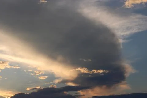 Clouds in the sky in the evening Foto stock