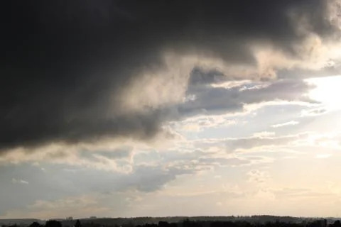 Clouds in the sky in the evening Stock Photos