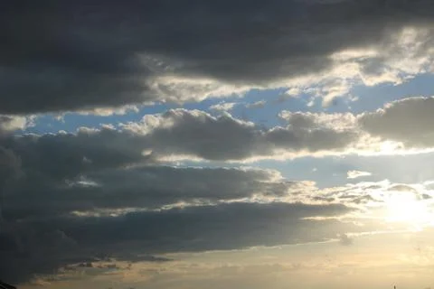 Clouds in the sky in the evening Stock Photos