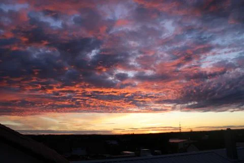 Clouds in the sky in the evening Stock Photos