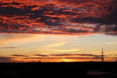 Clouds in the sky in the evening Stock Photos