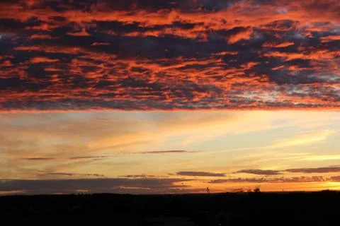 Clouds in the sky in the evening Stock Photos