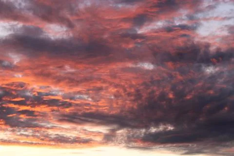 Clouds in the sky in the evening Foto stock