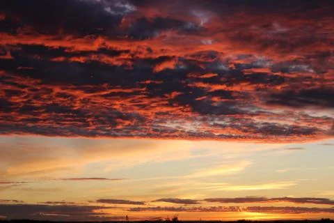 Clouds in the sky in the evening Stock Photos
