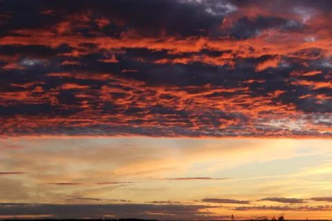 Clouds in the sky in the evening Stock Photos