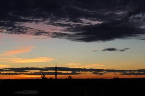 Clouds in the sky in the evening Stock Photos
