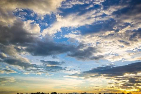 Clouds on  sky  in the evening Foto stock