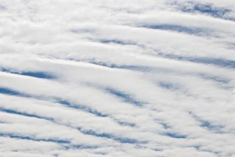 Clouds in the sky in the form of stripes Stock Photos