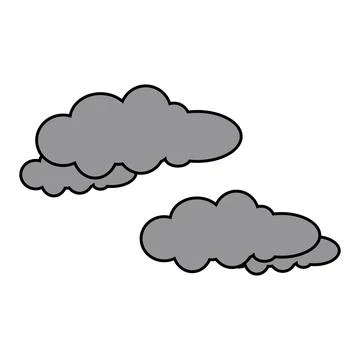 Clouds sky icon image vector illustration design.  black and white color Illustrazione stock