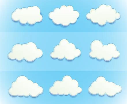 Clouds in the sky Illustrazione stock