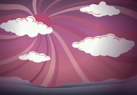 The clouds in the sky Stock Illustration