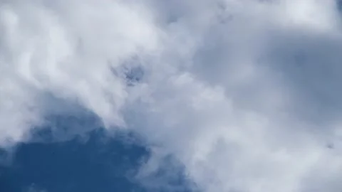 Clouds in the sky. Light clouds against the blue sky. White clouds in the sky Video stock 195535916