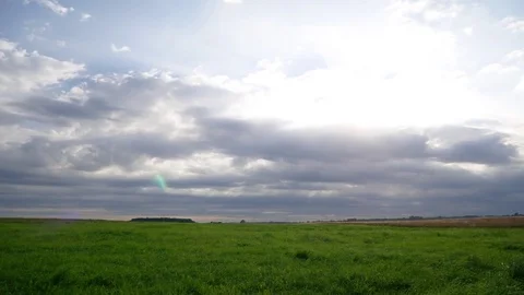Clouds sky with meadow Stock Footage 78679039